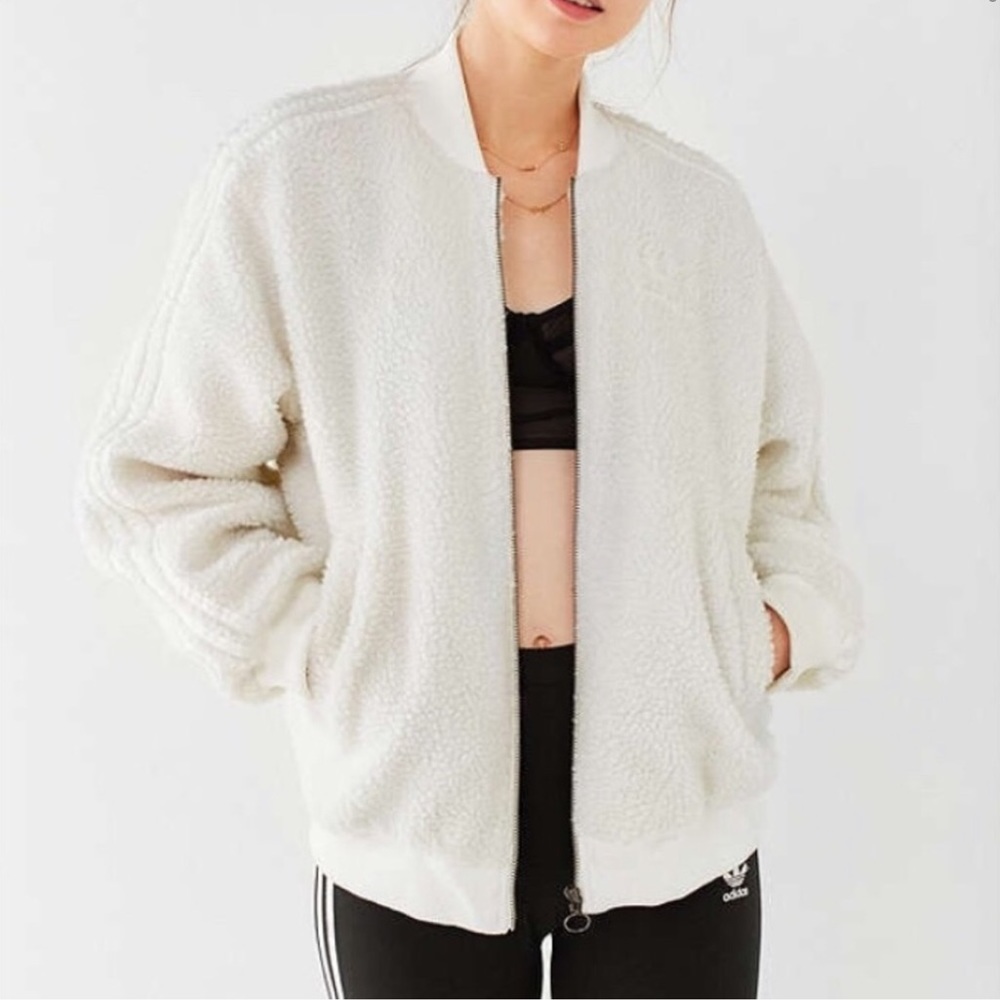 Adidas Originals Superstar Faux Sherpa Teddy Jacket